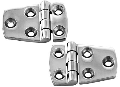 Heavy Duty S/S Polished Hinges 55mm X 38mm Pair | Coffs Metal Works