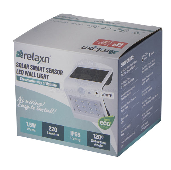 RELAXN LED - WALL LIGHT - SMART SOLAR WITH SENSOR - SMALL