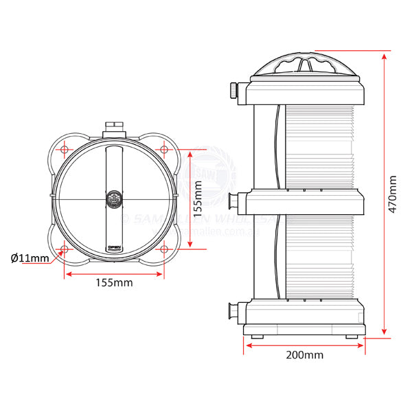 NAVIGATION LIGHTS - 70 SERIES - DUPLEX