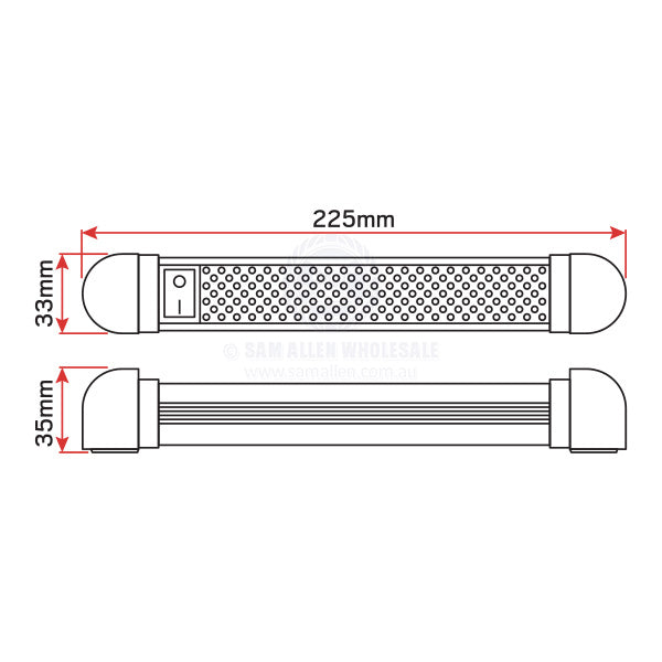 RELAXN LED - INTERIOR STRIP LIGHT - SWIVEL - SWITCHED