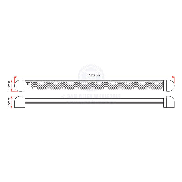 RELAXN LED - INTERIOR STRIP LIGHT - SWIVEL - SWITCHED