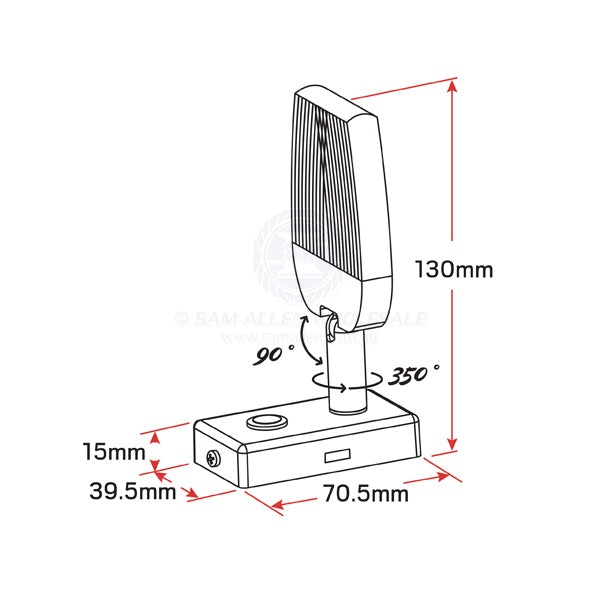 RELAXN LED - BLADE READING LIGHT - DIMMABLE - USB-A CHARGER
