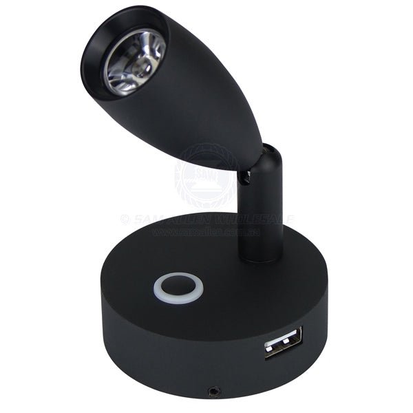 RELAXN LED - BULLET READING LIGHT - DIMMABLE - USB-A CHARGER