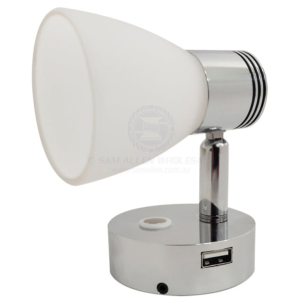 RELAXN LED - BULKHEAD READING LIGHT - DIMMABLE - USB-A CHARGER