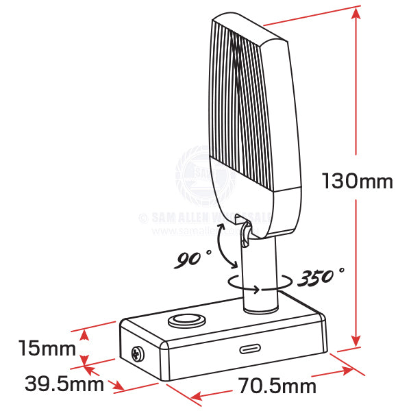 RELAXN LED - BLADE READING LIGHT - DIMMABLE - USB-C CHARGER