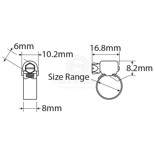 HOSE CLAMPS - MICRO - PERFORATED - S/S