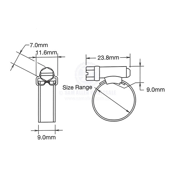 HOSE CLAMPS - MICRO - SOLID - S/S