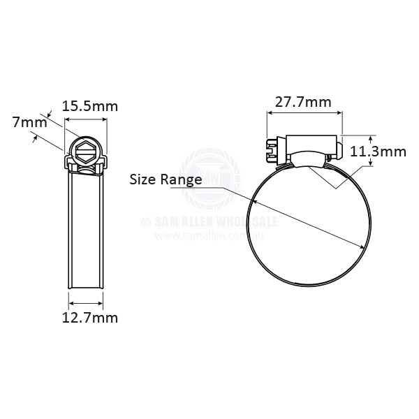 HOSE CLAMPS - SOLID - S/S