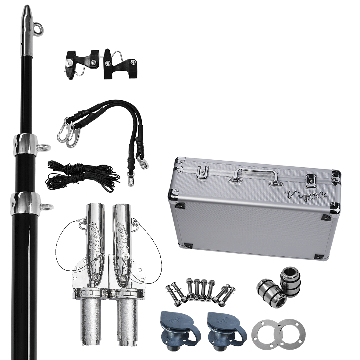 Viper X-Treme Outrigger Bases, 3 Stage Poles & Lines Bundle - Deck Mount | Coffs Metal Works