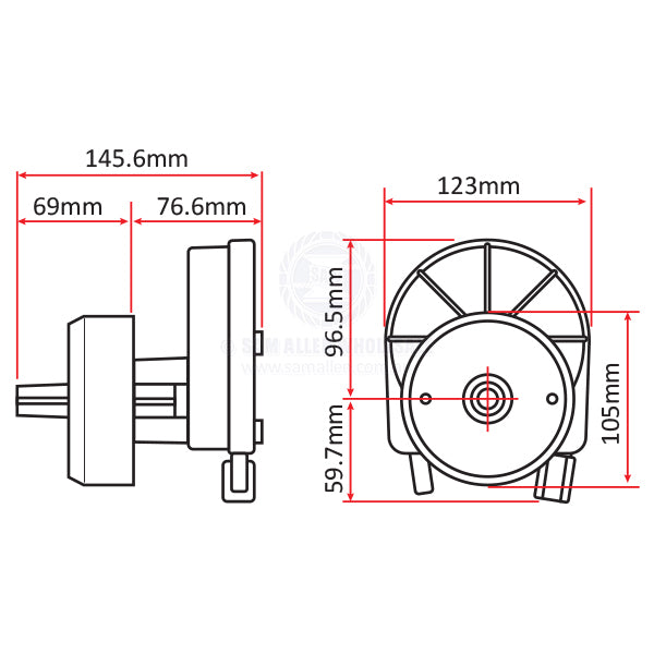 ULTRAFLEX MECHANICAL STEERING HELM - LIGHT DUTY - ROTARY GEAR - T67