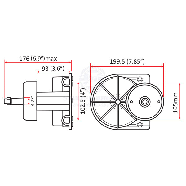 ULTRAFLEX MECHANICAL STEERING HELM - ROTARY GEAR - T85