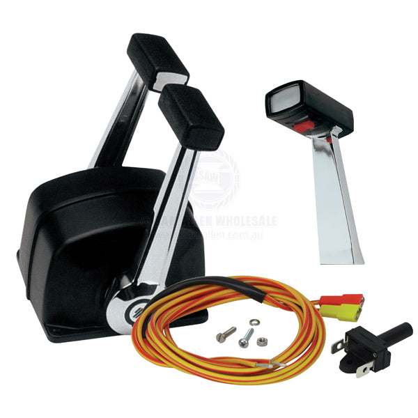 ULTRAFLEX ENGINE CONTROL - TOP MOUNT - DUAL FUNCTION - BLACK POWDER COATED - B73, B74, B77 & B79