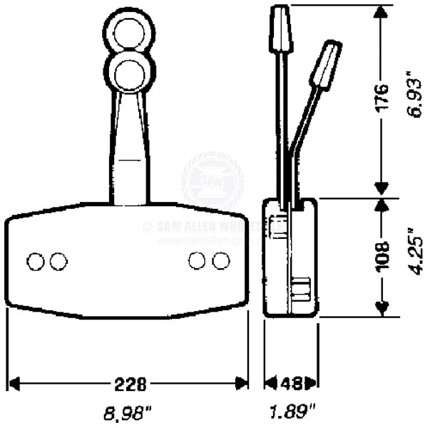 ULTRAFLEX ENGINE CONTROL BOX - SIDE MOUNT