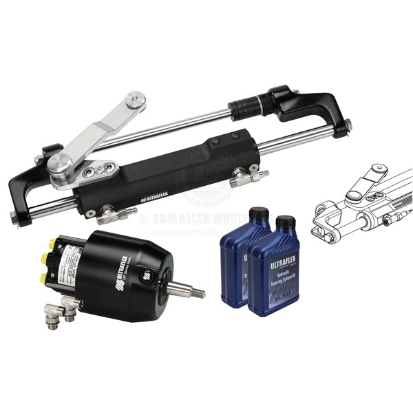 ULTRAFLEX HYDRAULIC STEERING KITS - 300HP NAUTECH 1 - UC128-OBF WITHOUT HOSE (A)