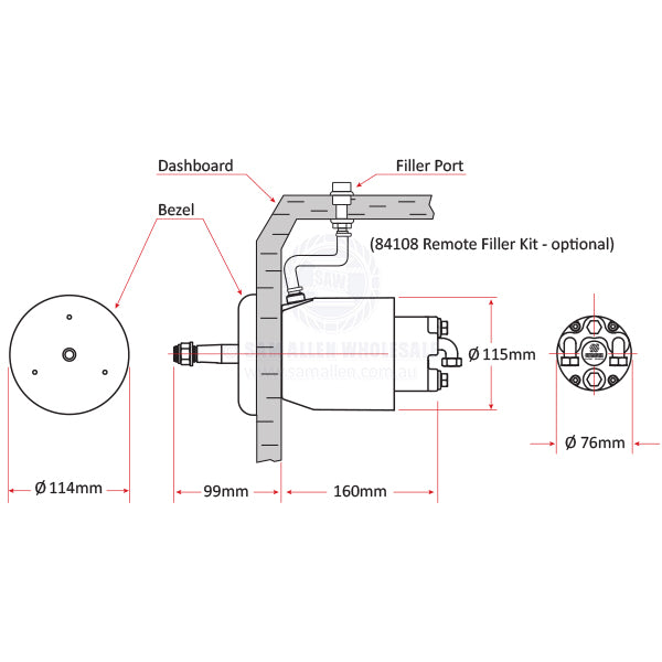 ULTRAFLEX HYDRAULIC HELM PUMPS - REAR MOUNT