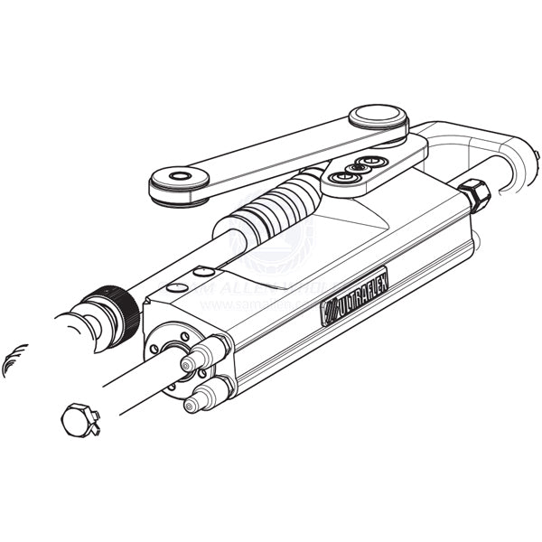 ULTRAFLEX HYDRAULIC OUTBOARD CYLINDER - FRONT MOUNT - SILVERSTEER UC130-SVS