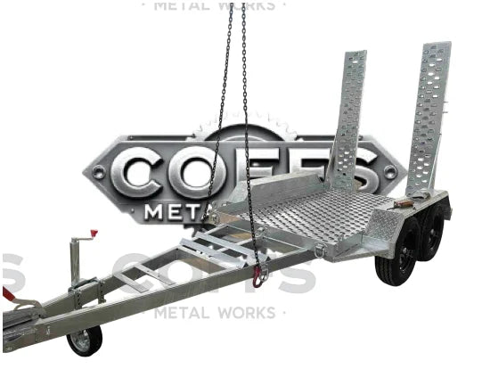 8x4 mini plant trailer 3500kg Galvanised plant trailer