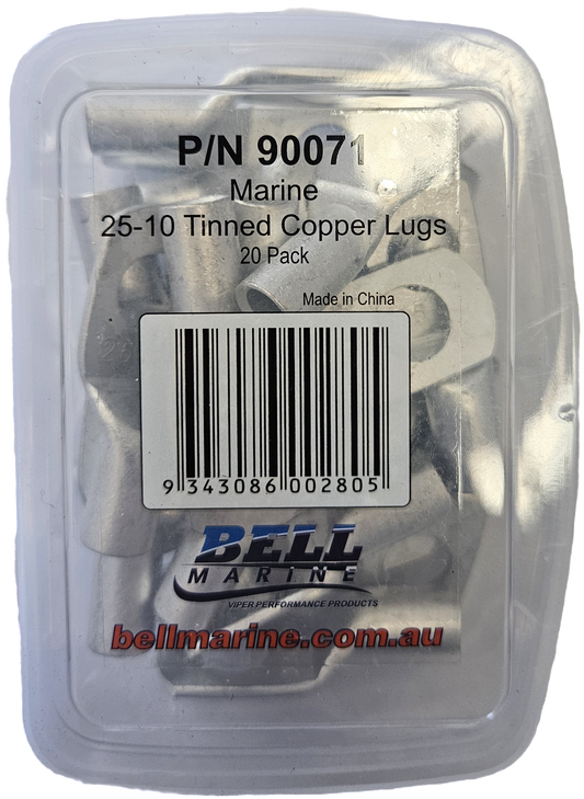 Viper Pro Series Tinned Copper Lugs 25-10mm - 20 Pack | Coffs Metal Works