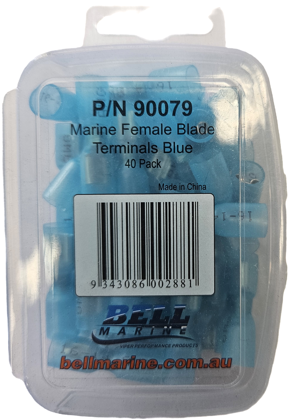 Viper Pro Series Marine Glue Lined Female Blade Terminal Blue - 4mm - 40 Pack | Coffs Metal Works