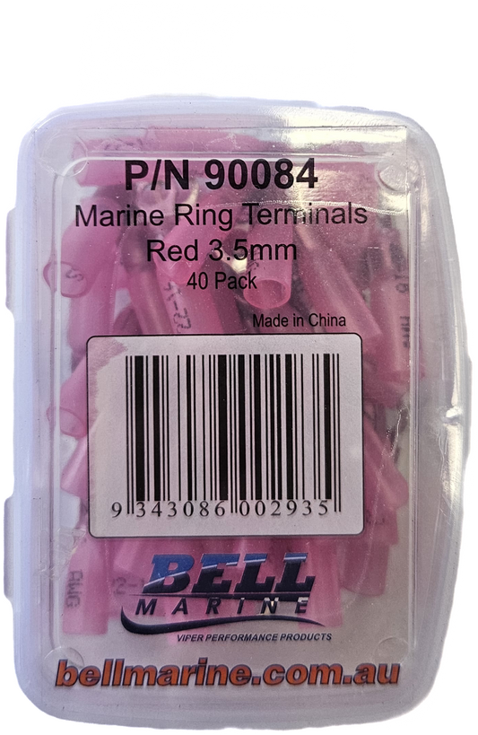 Viper Pro Series Marine Glue Lined Ring Terminal Red - 3.5mm - 40 Pack | Coffs Metal Works
