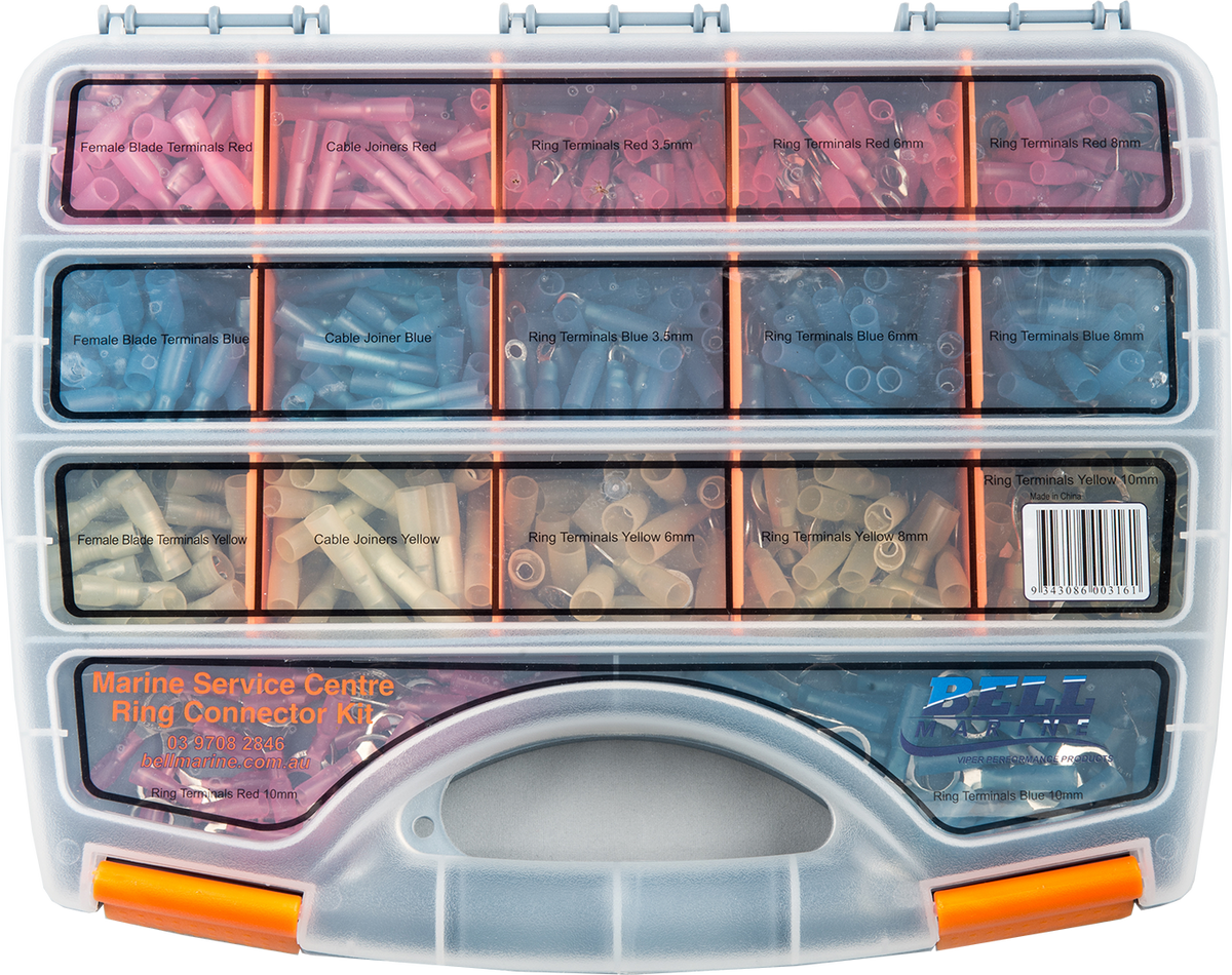 Viper Pro Series Glue Lined Marine Ring Terminal Tinned Copper Kit - 620 Pieces | Coffs Metal Works