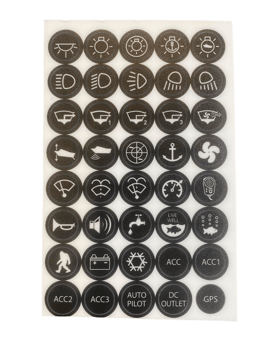 Viper Elite Series 20 amp Switch Label Kit | Coffs Metal Works