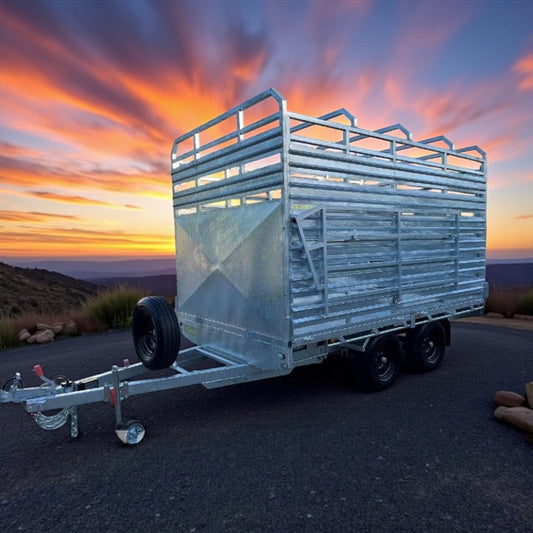 14 x 7 ft Stock Crate / Machinery Flat Deck Trailer with Removable Crate ATM 3500kg (3.5 tonne and 4.5 tonne)