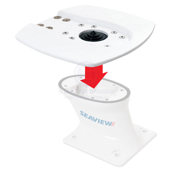 SEAVIEW AFT LEANING RADAR TOWER KITS FOR CLOSED DOME/OPEN ARRAY RADARS - 150MM HIGH