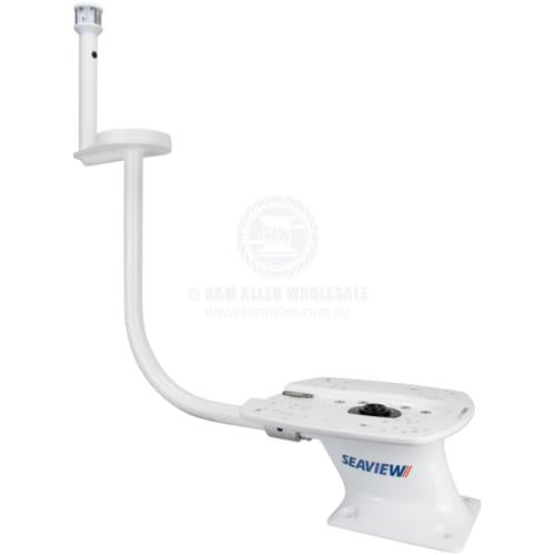 SEAVIEW AFT LEANING RADAR TOWER - FOLD DOWN LIGHT BAR WITH SIONYX MOUNT white Souders fishfingers