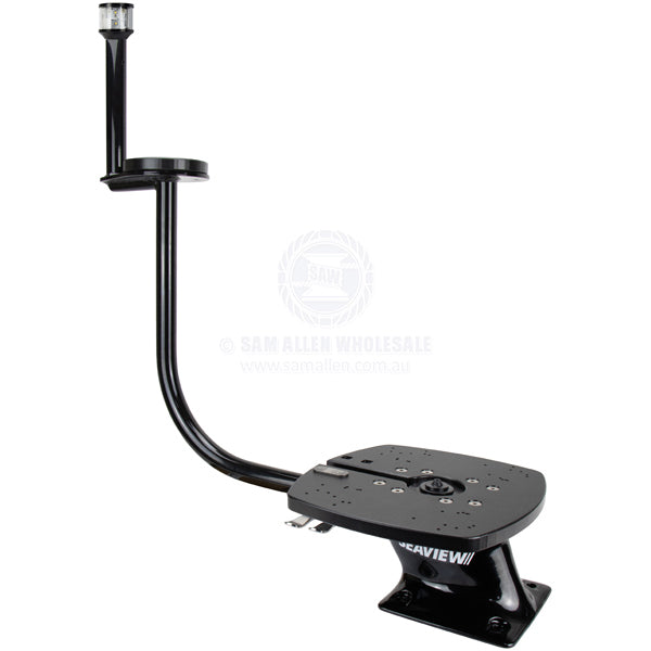SEAVIEW AFT LEANING RADAR TOWER - FOLD DOWN LIGHT BAR WITH SIONYX MOUNT