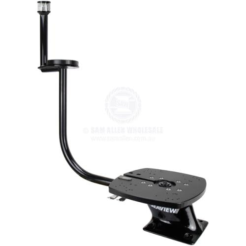 SEAVIEW AFT LEANING RADAR TOWER - FOLD DOWN LIGHT BAR WITH SIONYX MOUNT Black Souders fishfingers