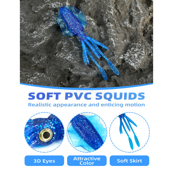 BLUEWING 36IN COLLAPSABLE DREDGES WITH 6IN SOFT SQUIDS
