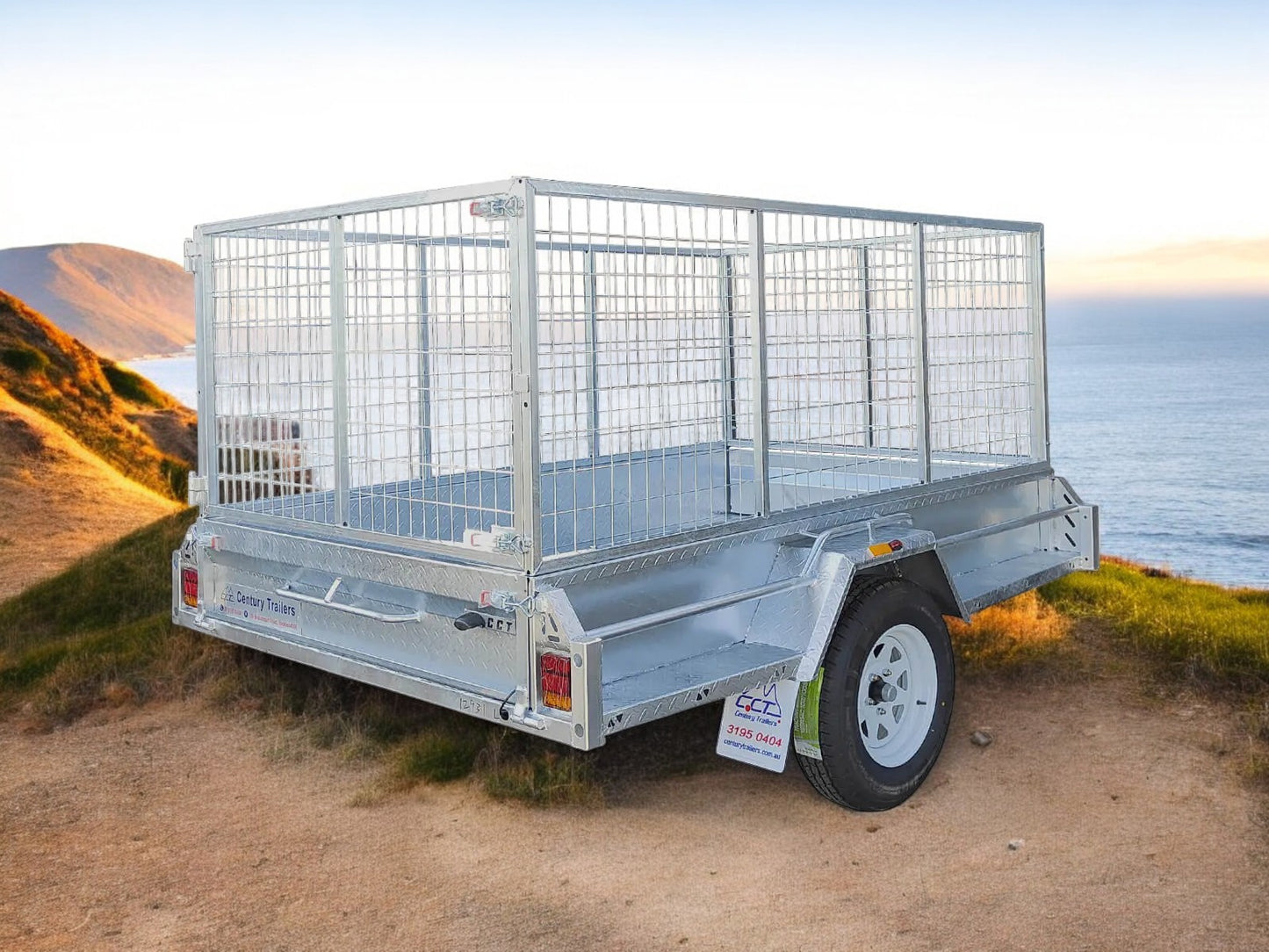 7×4 Premium Tilt Box Trailer With 7 Leaf Springs and Jockey Wheel ATM-750kg For Sale www.genuinecct.com