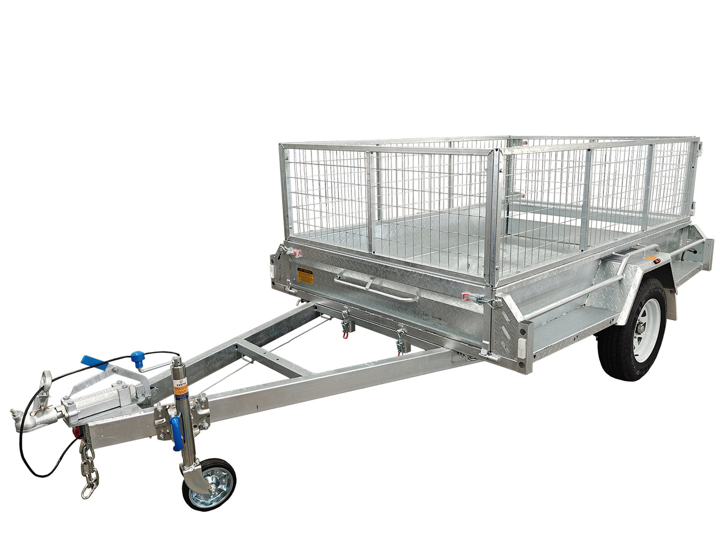 8×5 Premium HD Braked Box Trailer For Sale ATM 1400KG With Jockey Wheel/ 100mmX50mm Drawbar