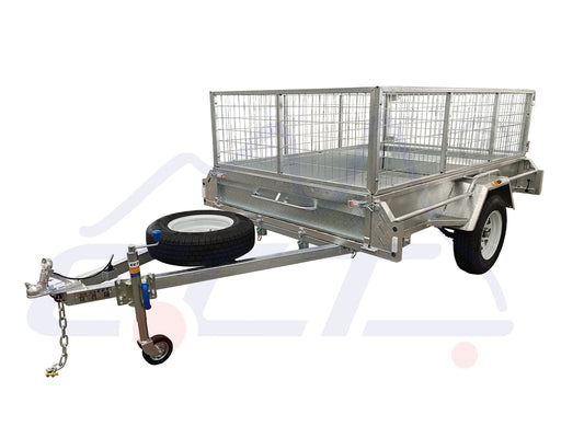 NON GENUINE 7×4 Premium Tilt Box Trailer With 7 Leaf Springs and Jockey Wheel ATM-750kg