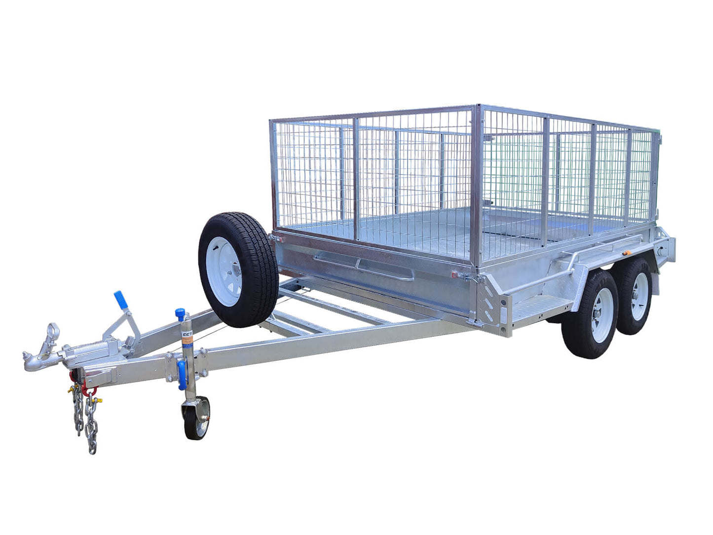 8×5 Tandem Box Trailer ATM-2000kg For Sale With 8 inch Jockey Wheel/ 1800mm Drawbar/ Full-length Side Steps