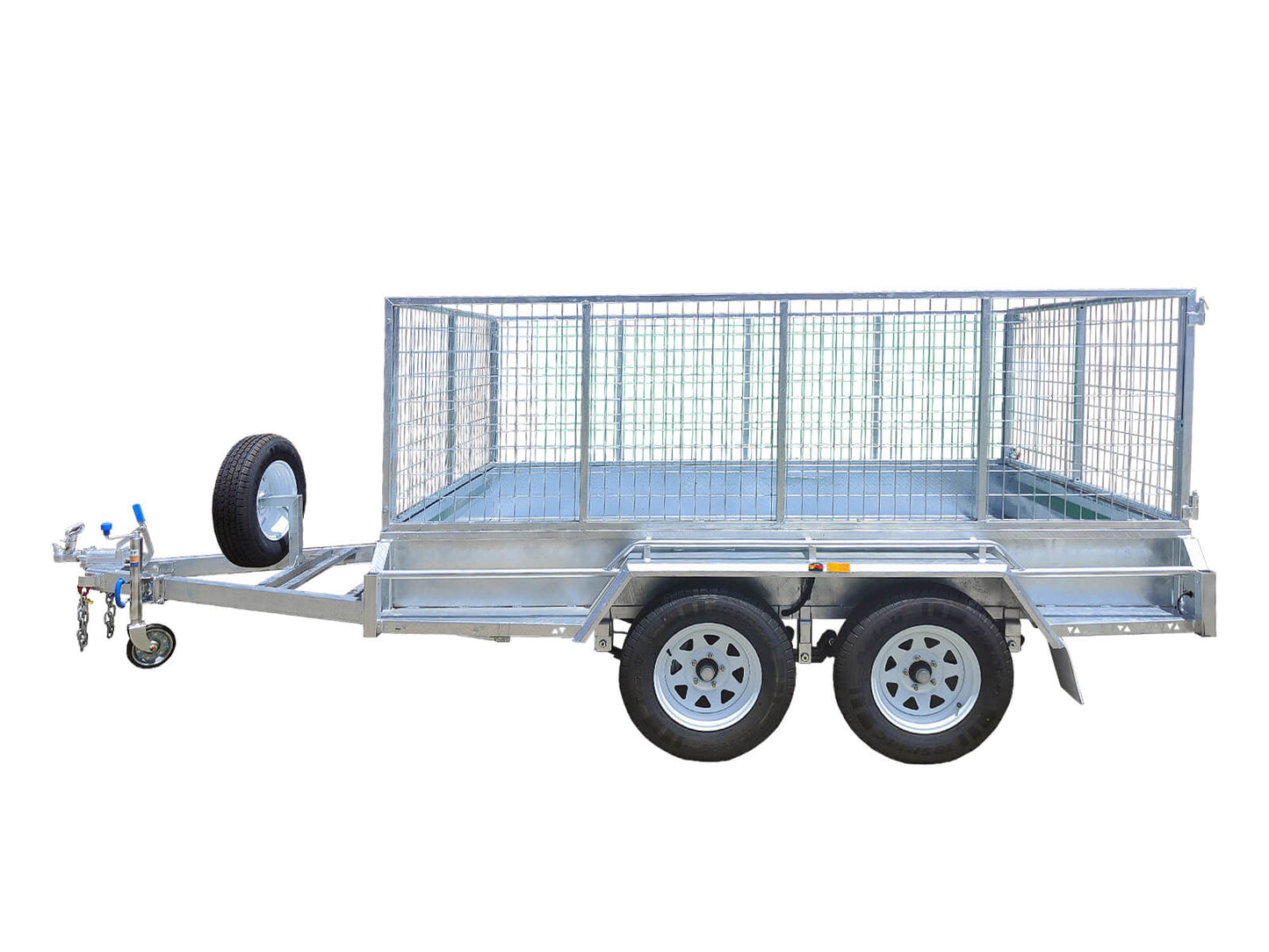 8×5 Tandem Box Trailer ATM-2000kg For Sale With 8 inch Jockey Wheel/ 1800mm Drawbar/ Full-length Side Steps
