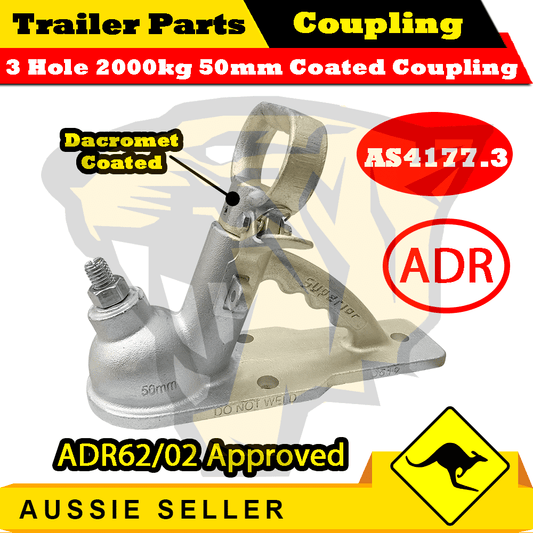 2T Quick Release Coupling 3 Holes Trailer Coupling Dacromet Coated
