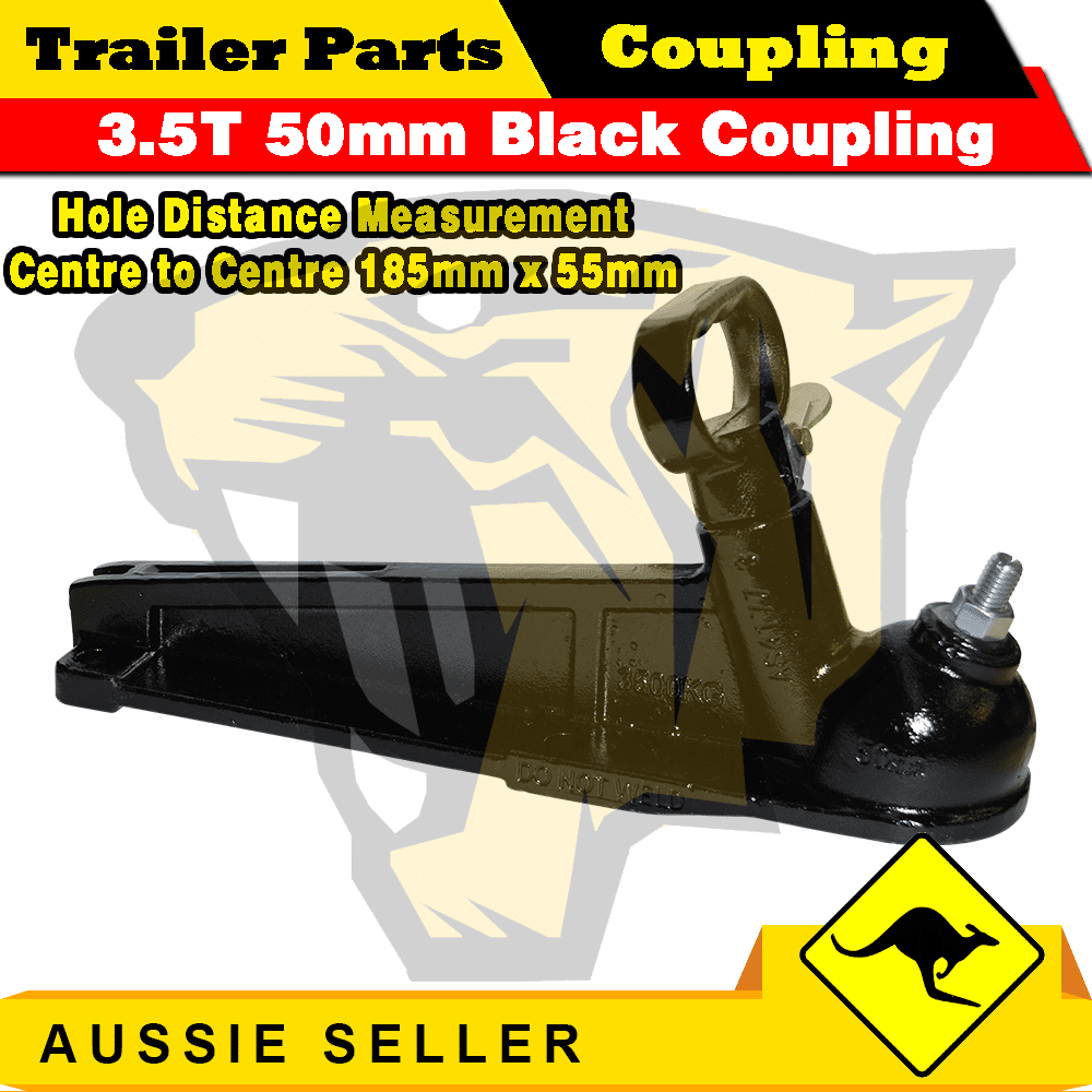 3.5T 50mm Ball Electric Coupling Black Painted