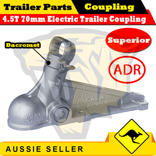 4.5T Electric Trailer Coupling Dacromet Coated (without brake handle)