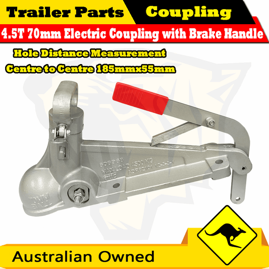 4.5T Electric Trailer Coupling Dacromet Coated (with Brake Handle)