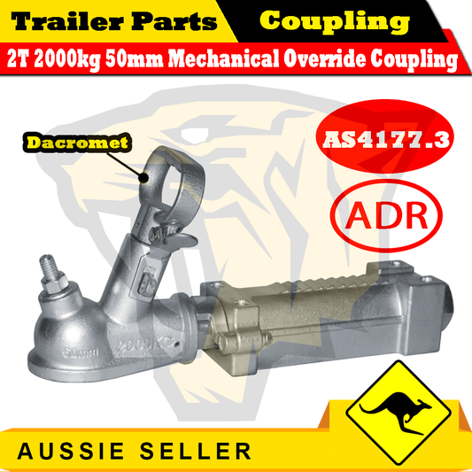 2T Mechanical Override Coated Trailer Coupling