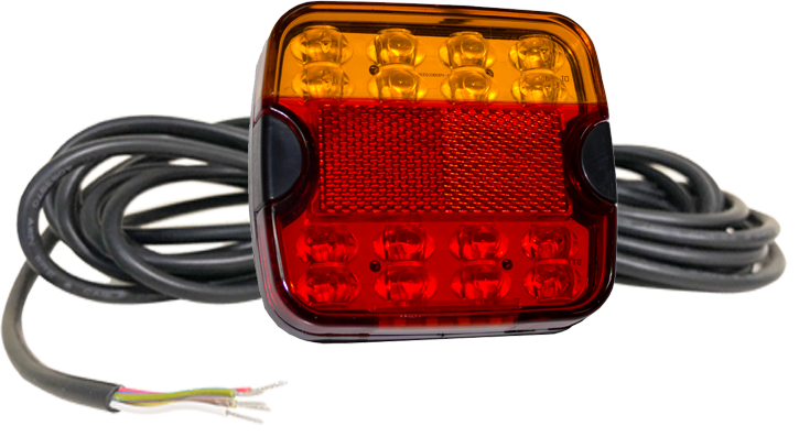 10 Series Left Hand LED Combo Trailer Lamp - Stop / Tail / Indicator with 9m Cable