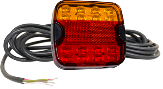 10 Series Right Hand LED Combo Trailer Lamp - Stop / Tail / Indicator / License Plate with 9m cable