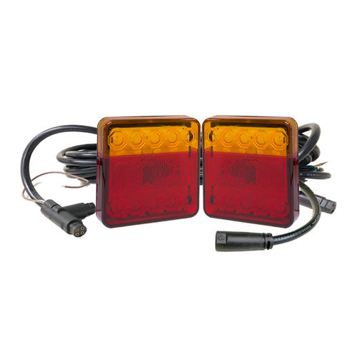 20 Series Left & Right Hand LED Combo Trailer Lamp Kit - Stop / Tail / Indicator / License Plate (5.5x1.4m