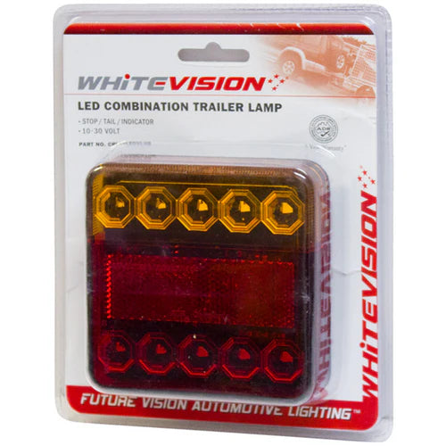 120 Series Left Hand LED Combo Trailer Lamp - Stop / Tail / Indicator (10-30V) Blister lights rear