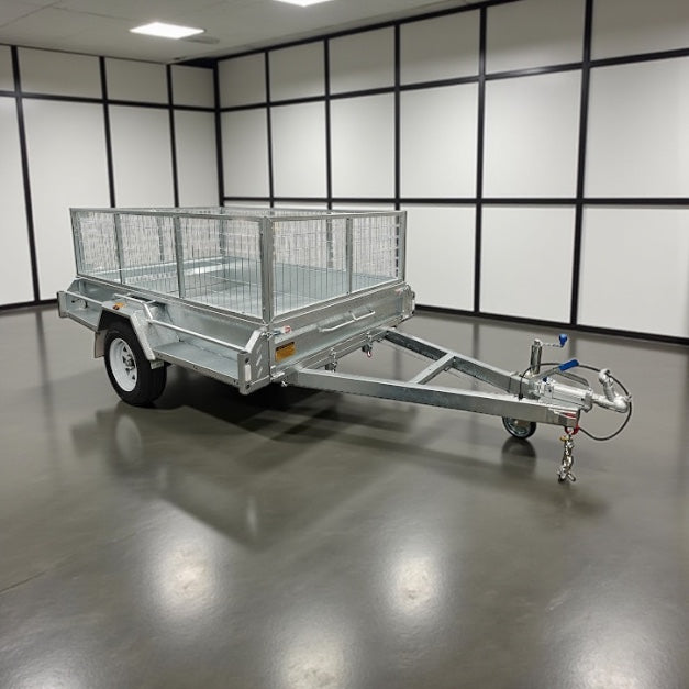 8×5 Premium HD Braked Box Trailer For Sale ATM 1400KG With Jockey Wheel/ 100mmX50mm Drawbar