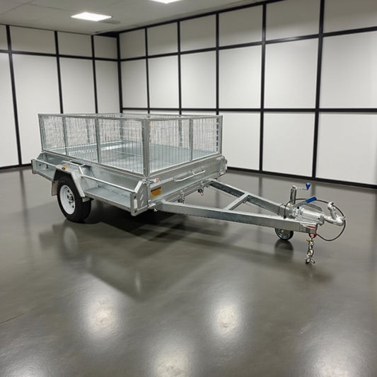 9×5 Premium HD Braked Box Trailer For Sale ATM 1400KG With Jockey Wheel/ 100mmX50mm Drawbar
