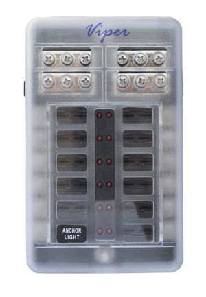 Viper Pro Series 12 Gang Blade Fuse Holder For Marine Use | Coffs Metal Works
