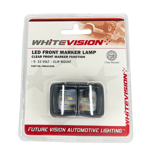 SM62 Series Clear Lens Front Clearance LED Marker Blister
